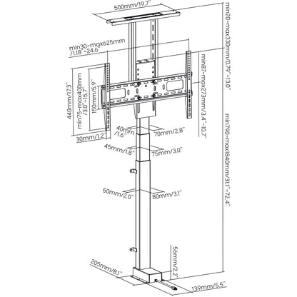 HP63-2A Elektrische TV Lift 37-80 inch met spraakbediening